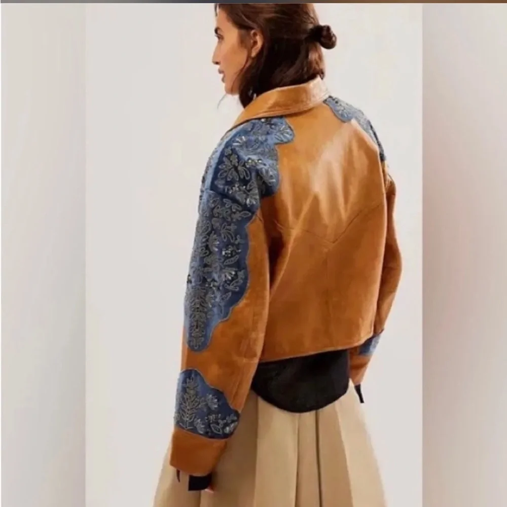 Free People Indie Rider Bomber Jacket Size Large NWT - Picture 3 of 15